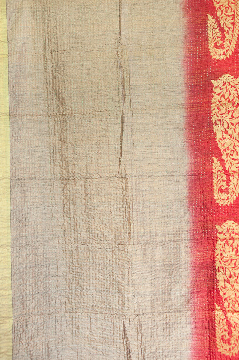 Sunset Silk Blend Kantha Throw