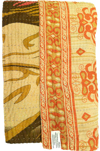 Kantha Large Throw Blanket