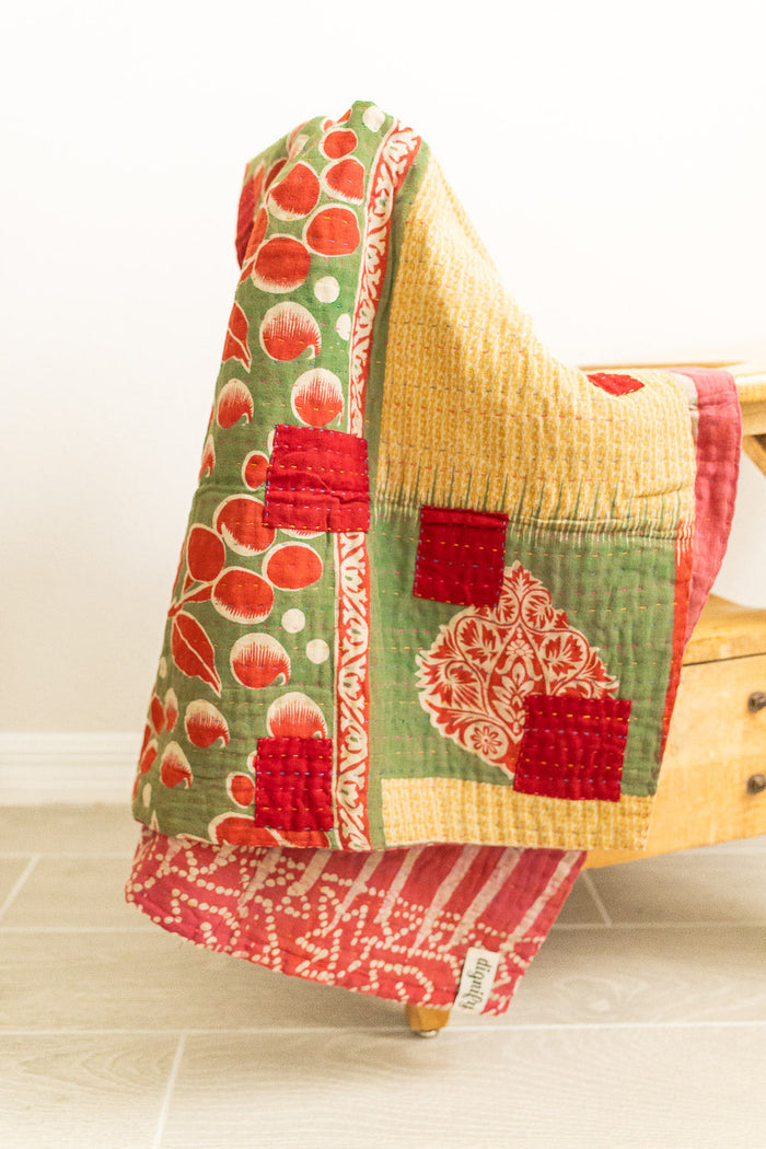 dignify Kantha Baby Blanket Quilt