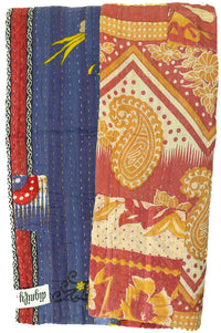 Kantha Throw Bed Quilt