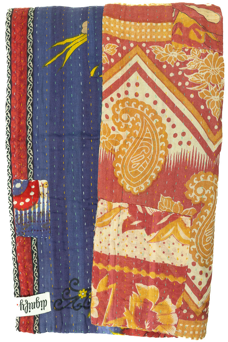 Kantha Throw Bed Quilt