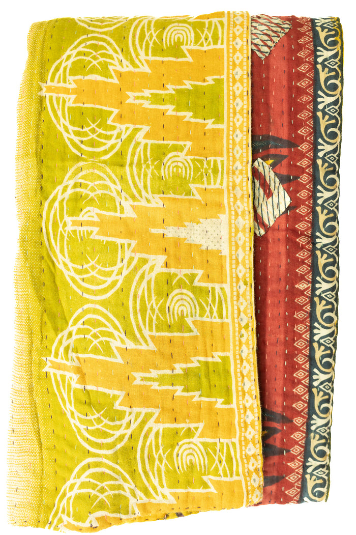 Thanksgiving Kantha Throw Blanket