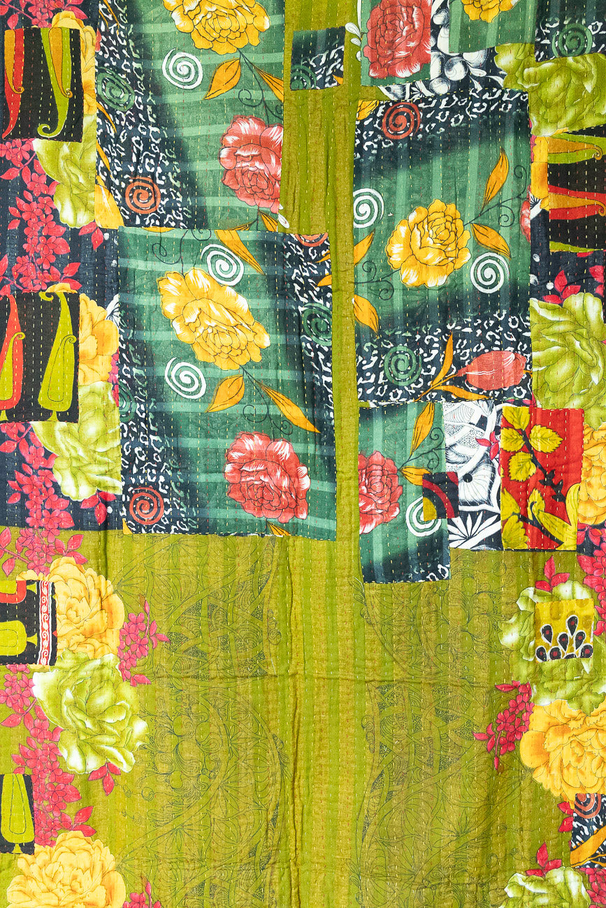 Tidings Kantha Christmas Throw