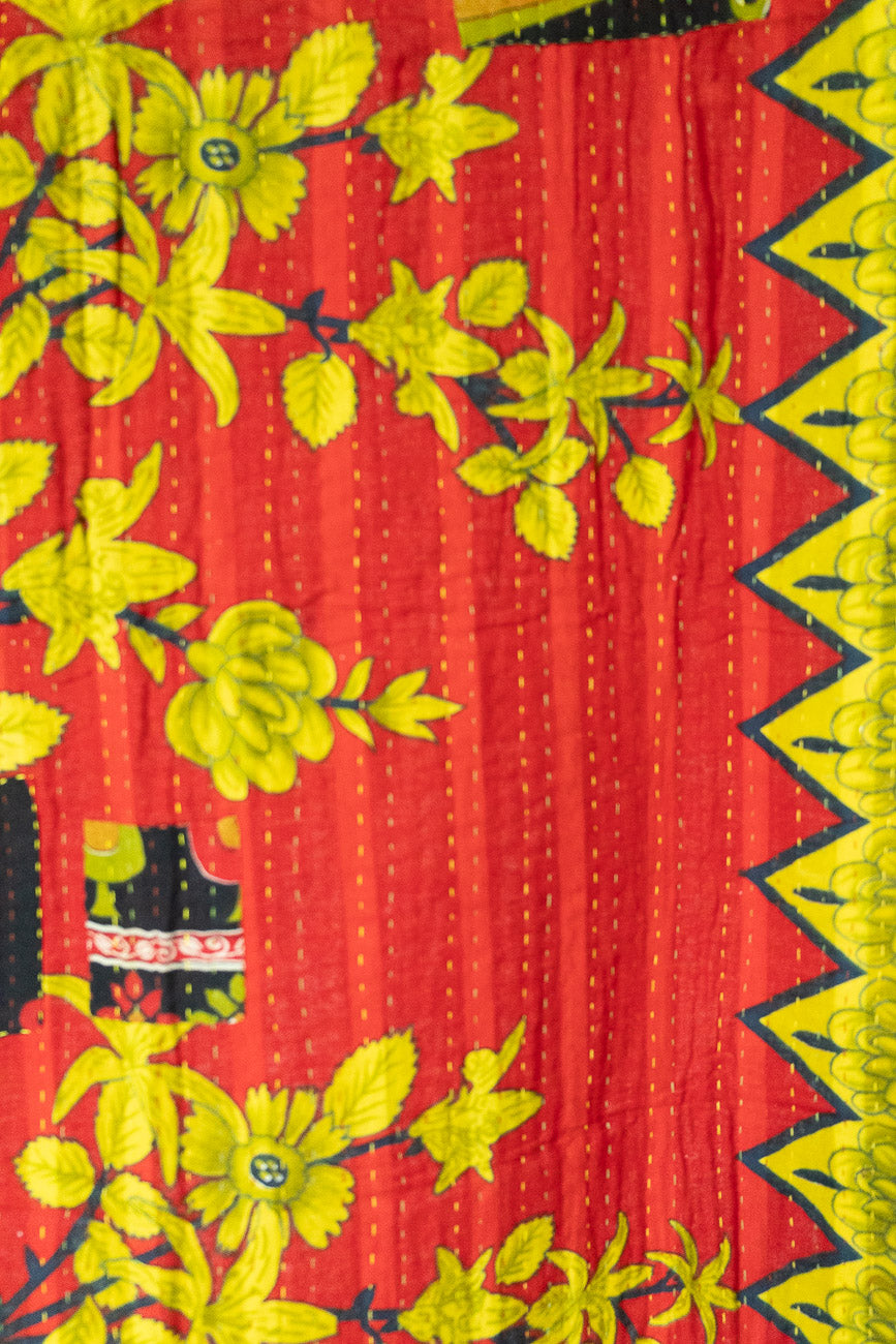 Tidings Kantha Christmas Throw