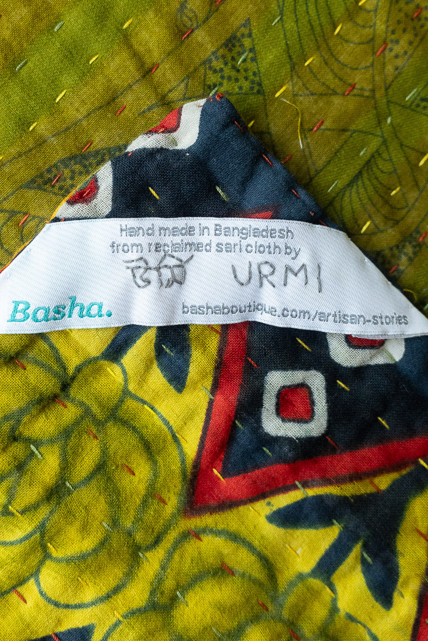 Tidings Kantha Christmas Throw