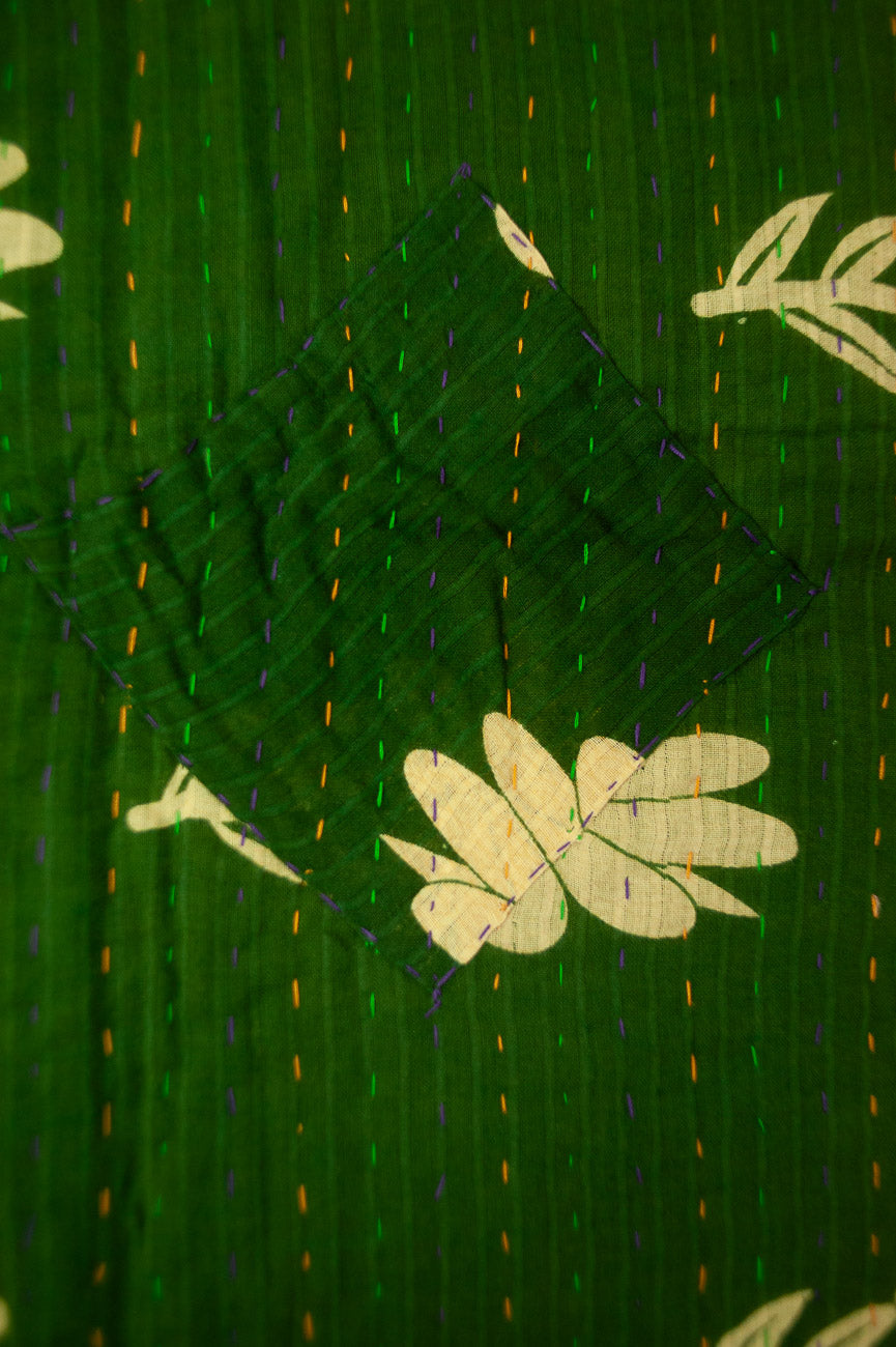 Tinsel Kantha Christmas Throw