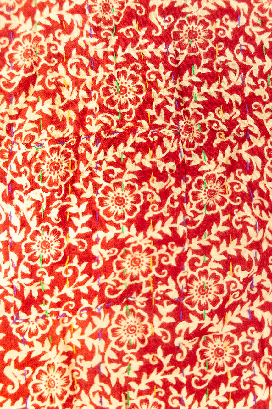 Tinsel Kantha Christmas Throw