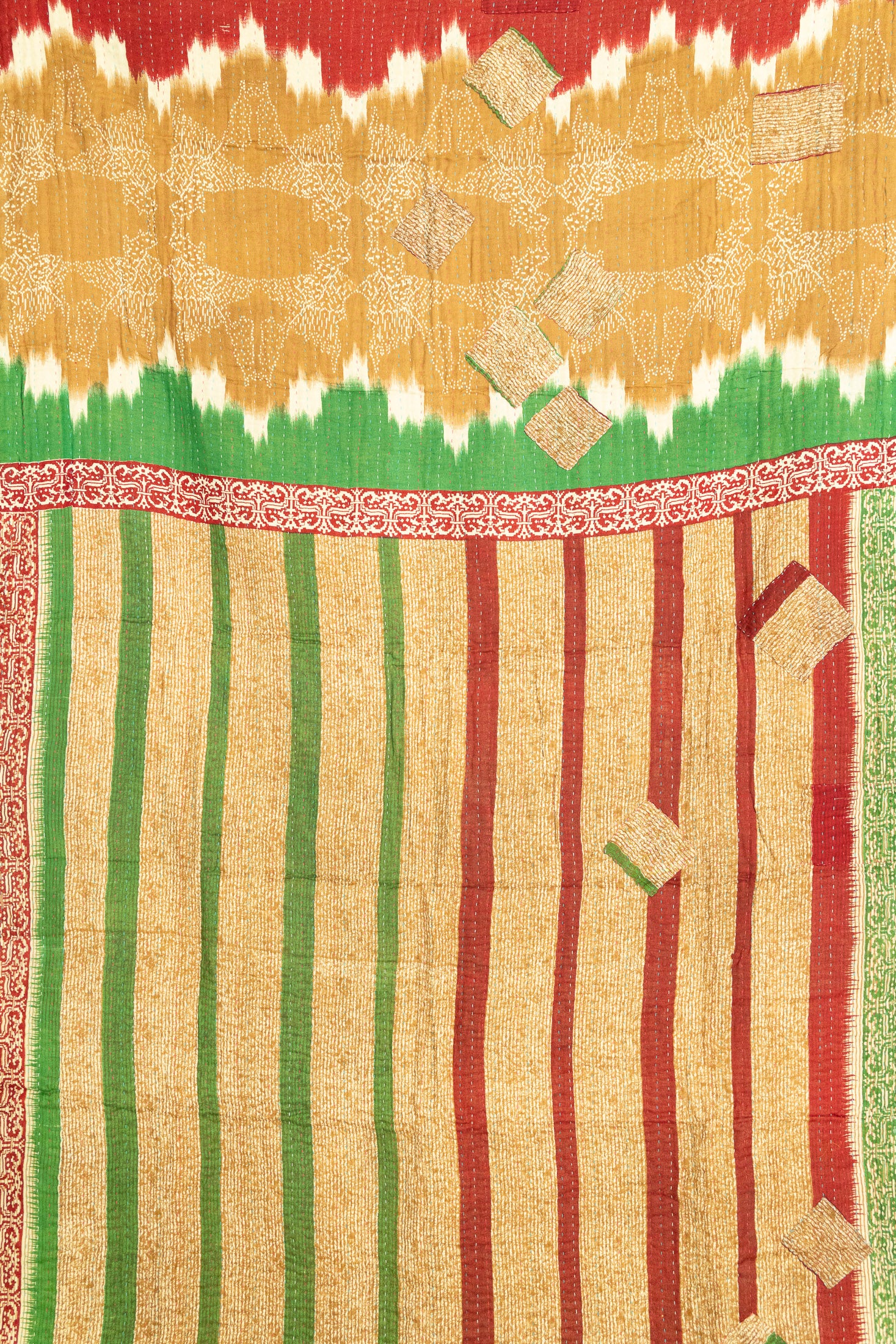 Tinsel Holiday Kantha Blanket
