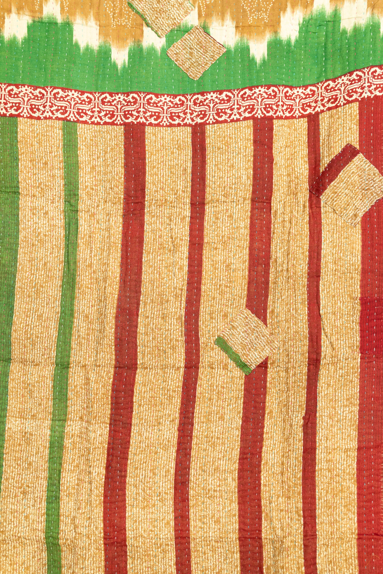Tinsel Holiday Kantha Blanket