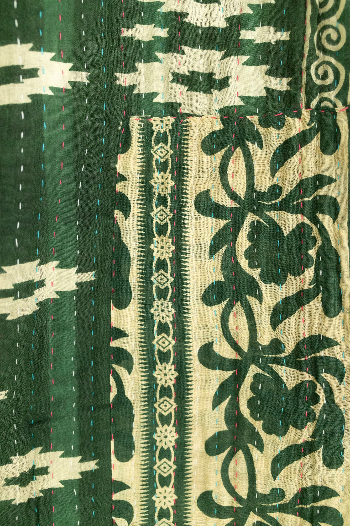 Tinsel Holiday Kantha Blanket