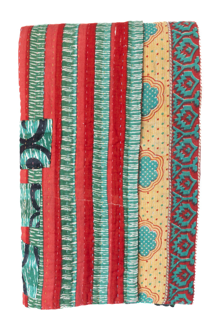 Kantha Throw Bed Quilt