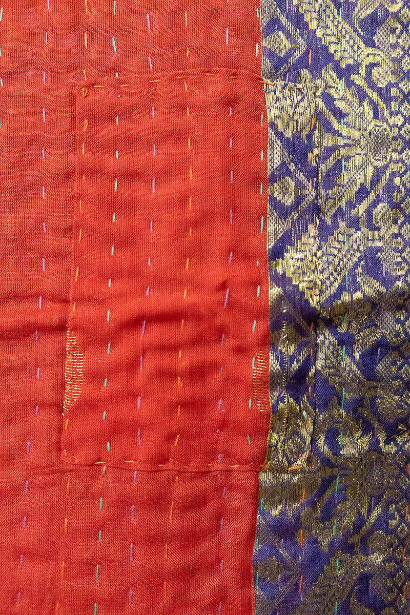 Tranquil Silk Blend Kantha Throw