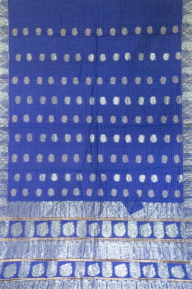 Tranquil Silk Blend Kantha Throw