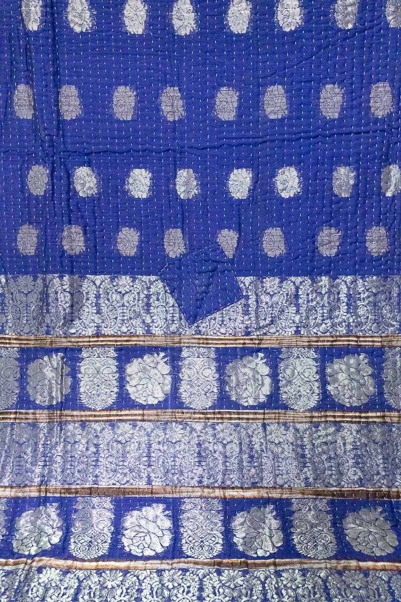 Tranquil Silk Blend Kantha Throw