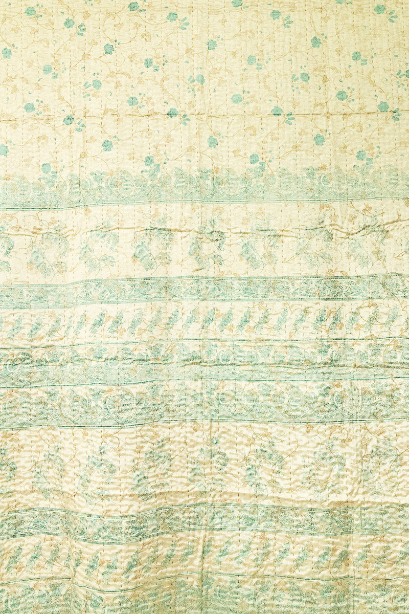 Truehearted Silk Blend Kantha Throw