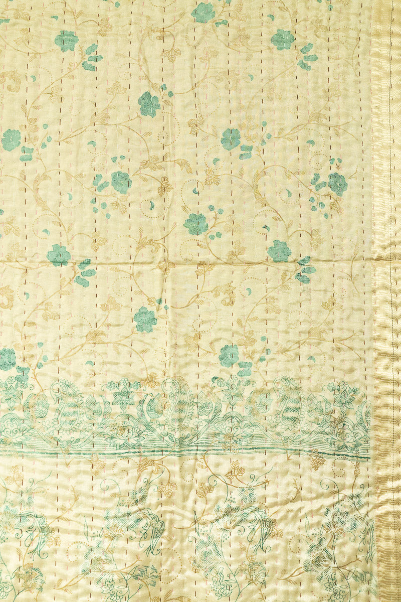 Truehearted Silk Blend Kantha Throw