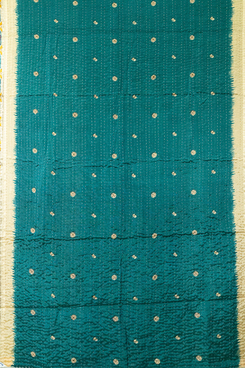 Truehearted Silk Blend Kantha Throw