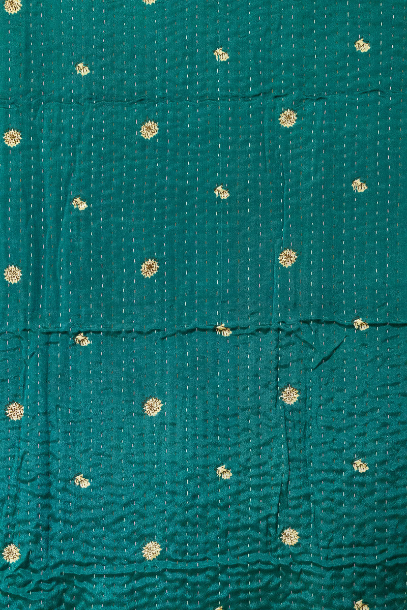Truehearted Silk Blend Kantha Throw