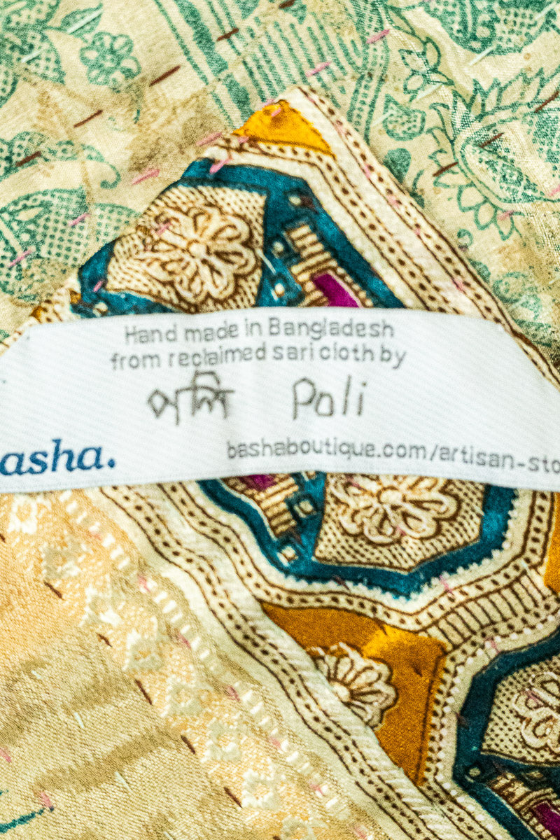 Truehearted Silk Blend Kantha Throw