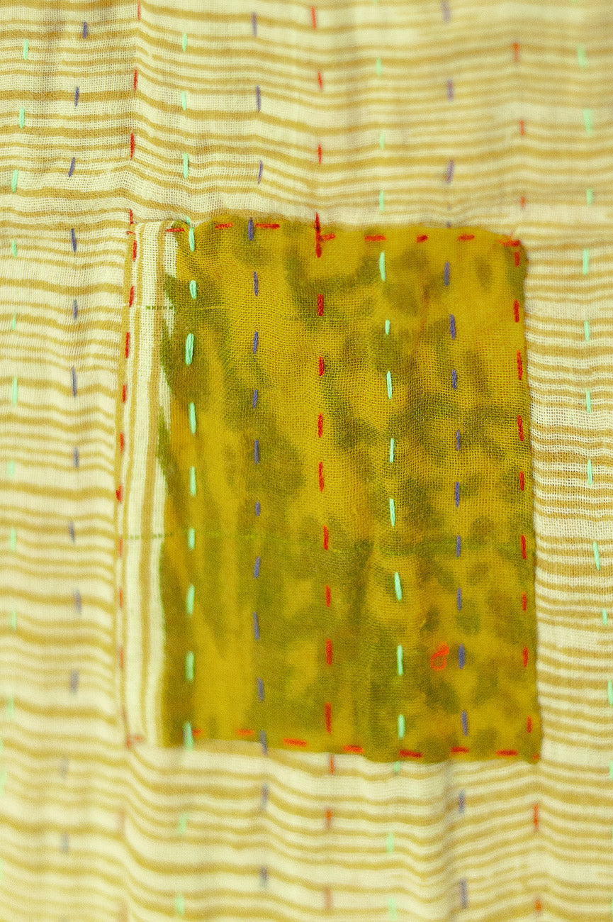 Turtle Dove Kantha Christmas Throw