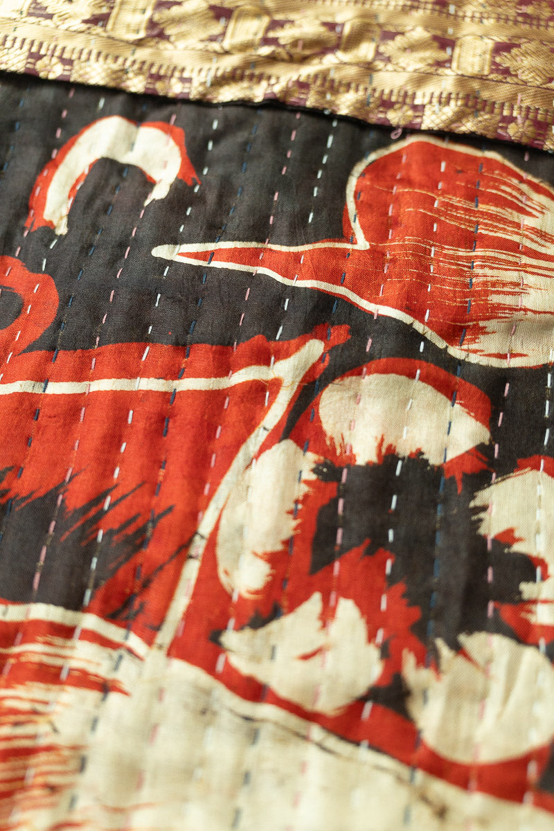 Kantha Silk Holiday Stocking - Twinkle No. 10