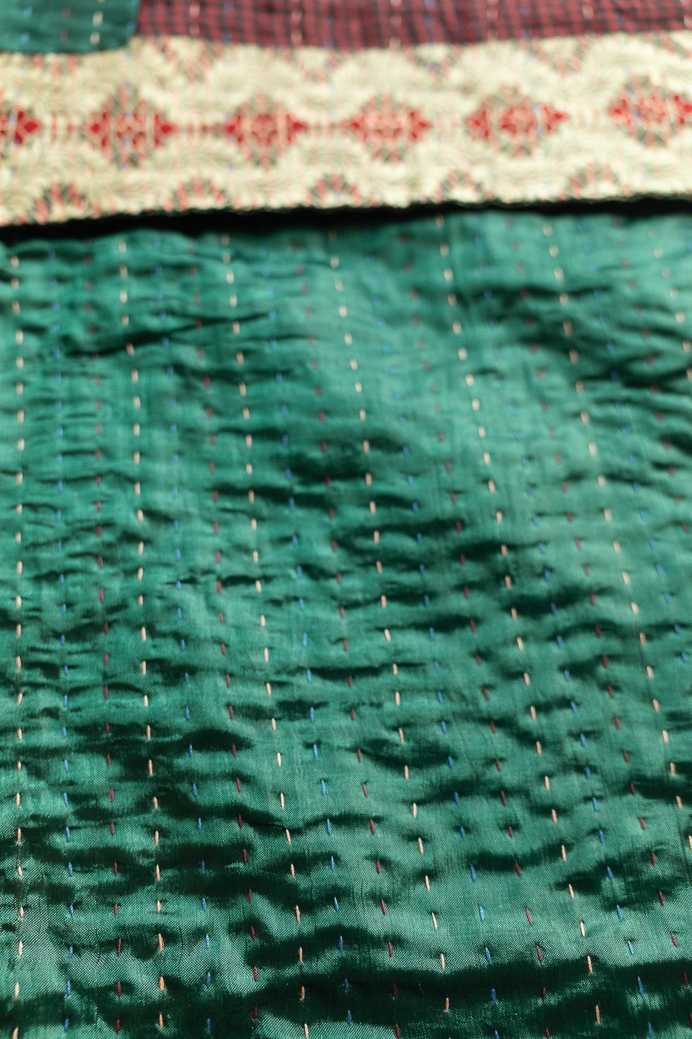 Twinkle No. 13 Kantha Silk Holiday Stocking