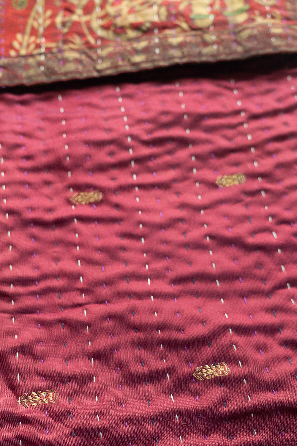 Twinkle No. 16 Kantha Silk Holiday Stocking