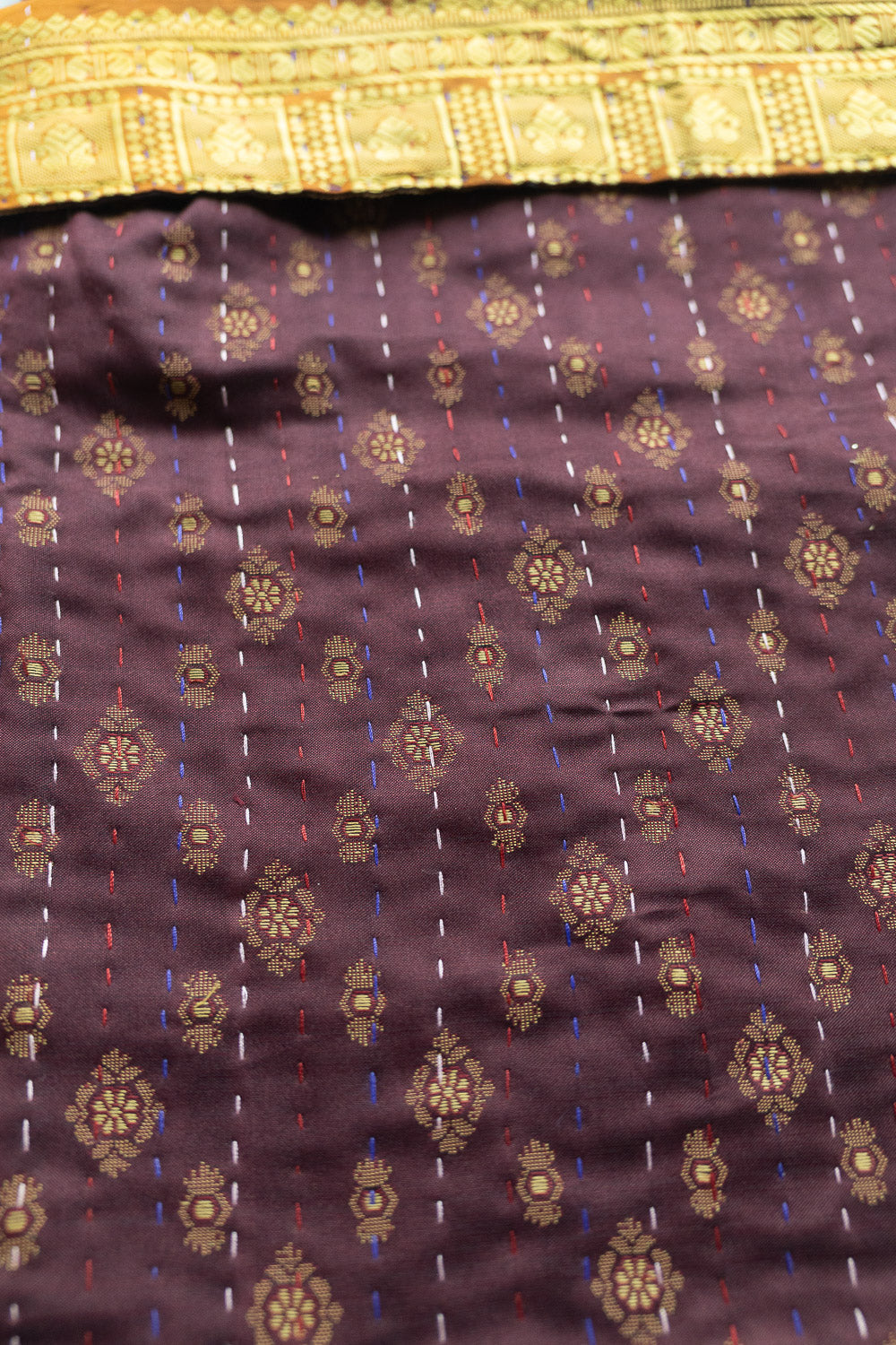 Twinkle No. 18 Kantha Silk Holiday Stocking