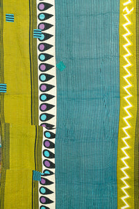 Violet Kantha Throw Blanket