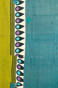 Violet Kantha Throw Blanket