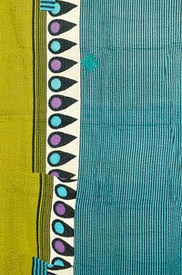 Violet Kantha Throw Blanket