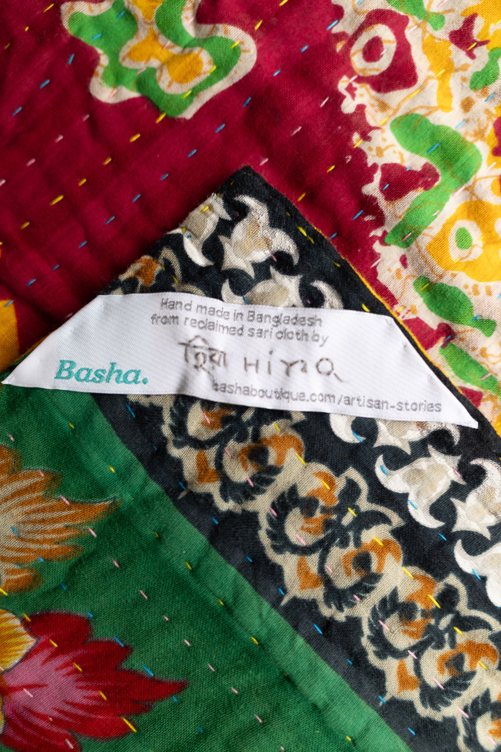Vivacious Kantha Throw