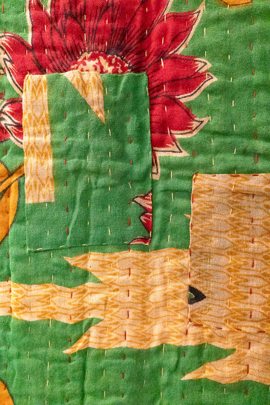 Vixen Kantha Christmas Throw