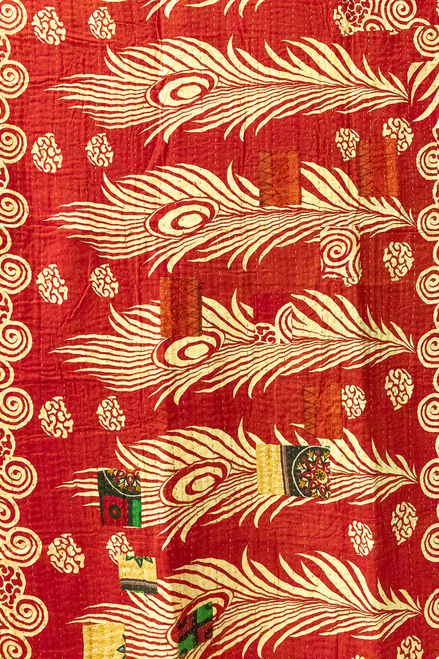 Vixen Kantha Christmas Throw