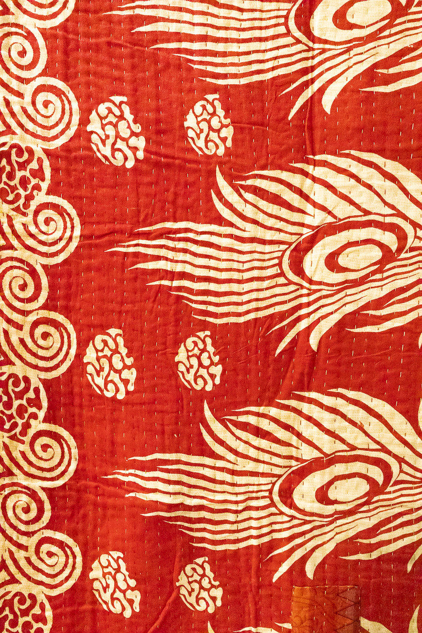 Vixen Kantha Christmas Throw