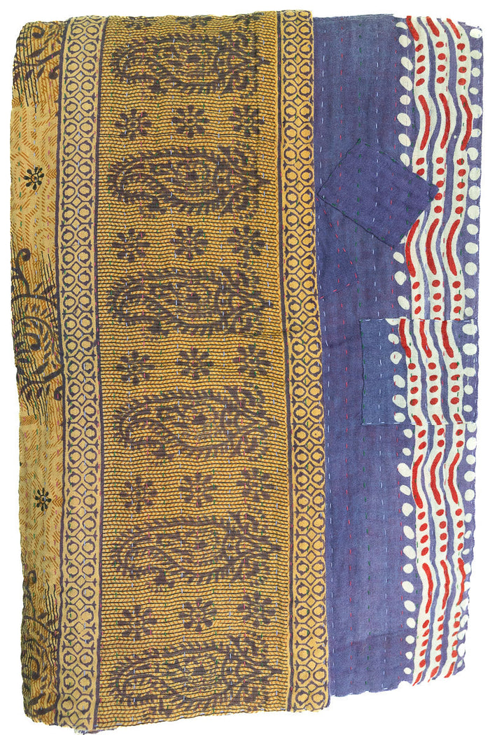 Kantha Throw Bed Quilt