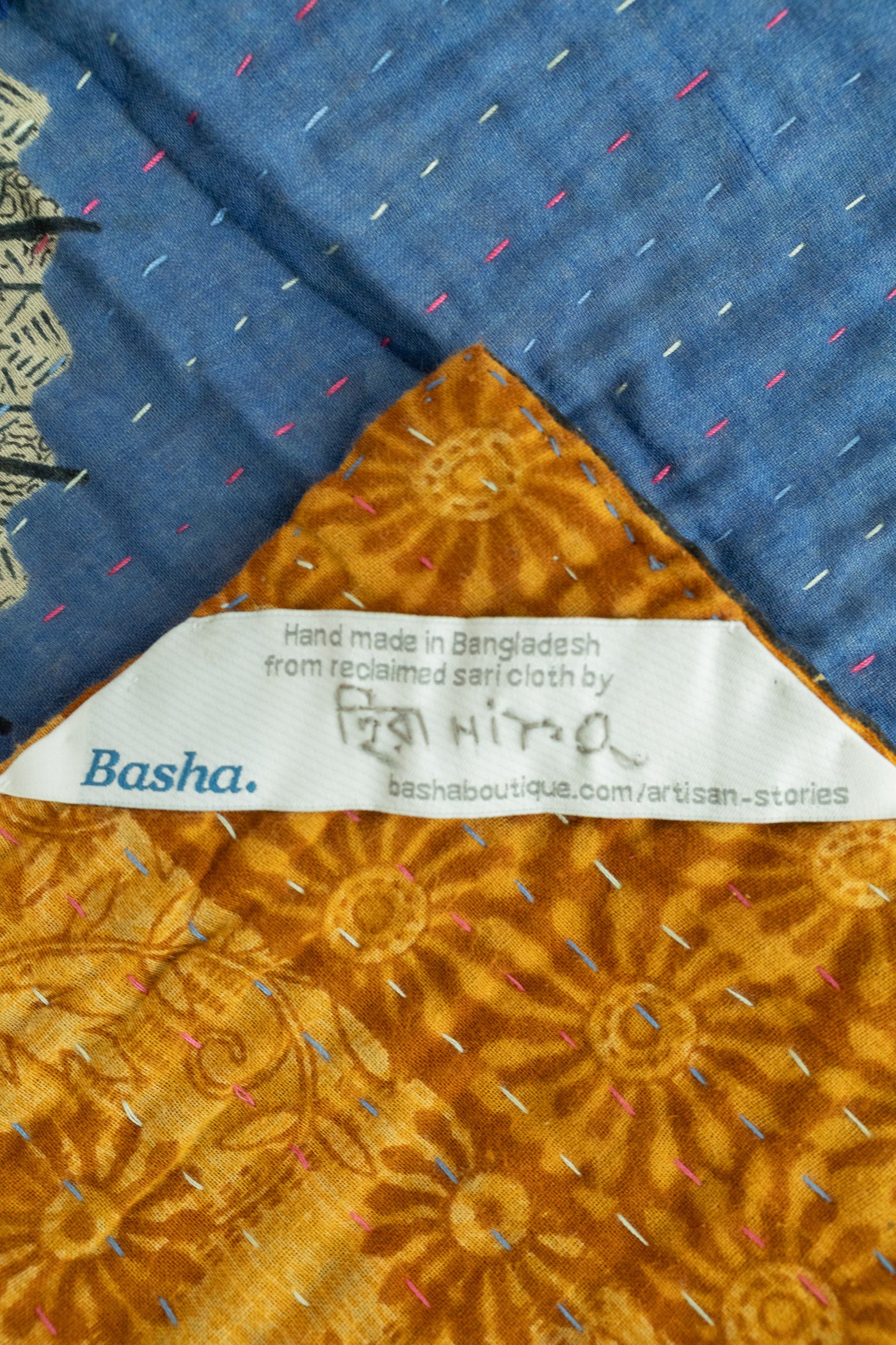 Warmth Kantha Throw Blanket