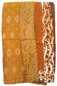 Kantha Silk Throw Blanket