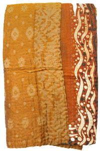 Kantha Silk Throw Blanket