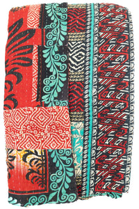 Kantha Large Throw Blanket