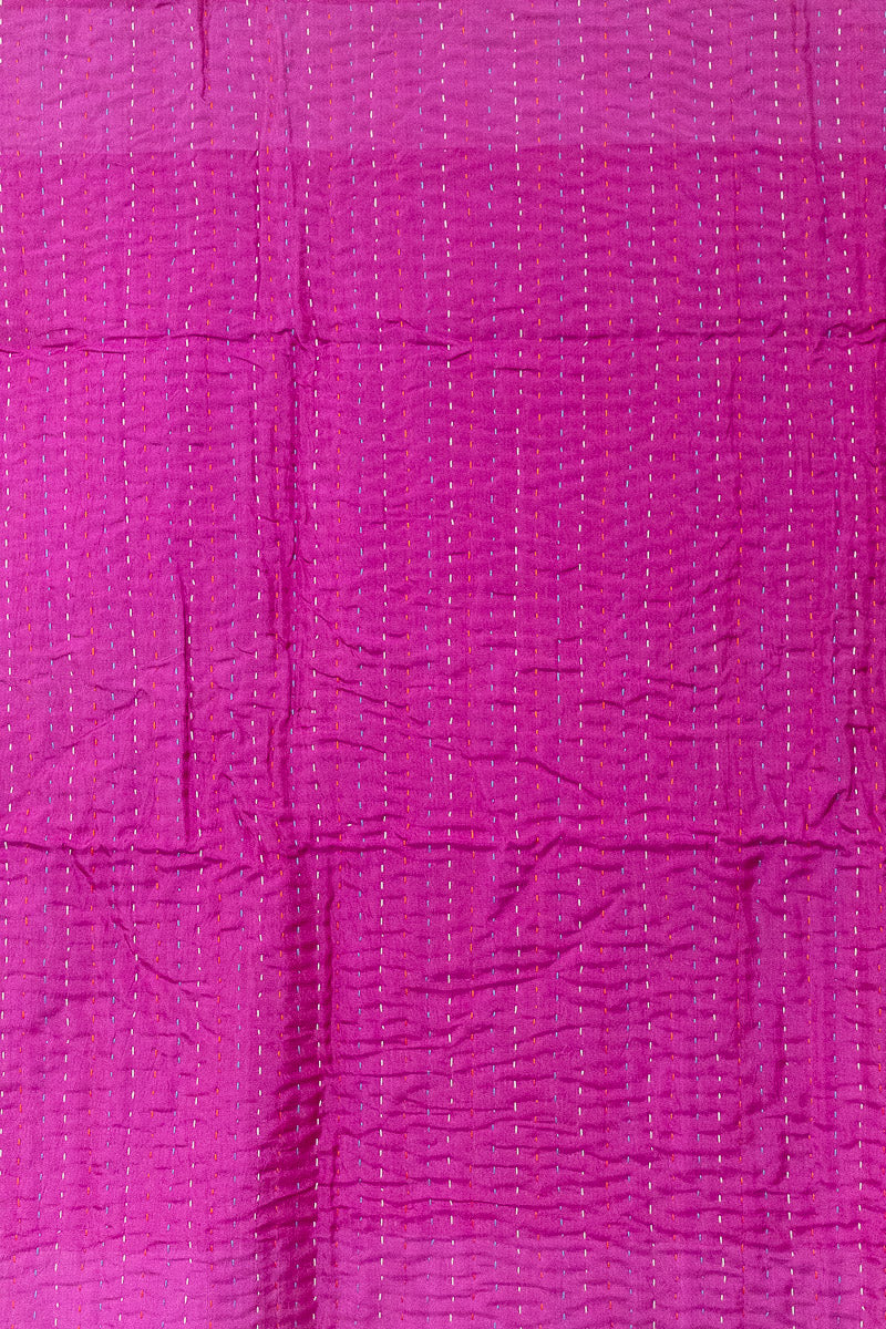 Wheel Silk Kantha Throw