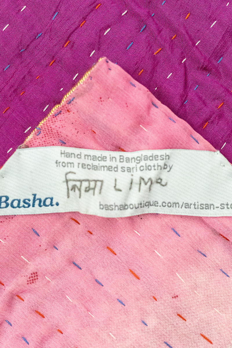 Wheel Silk Kantha Throw