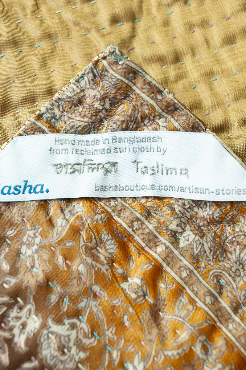 Whimsy Silk Blend Kantha Throw