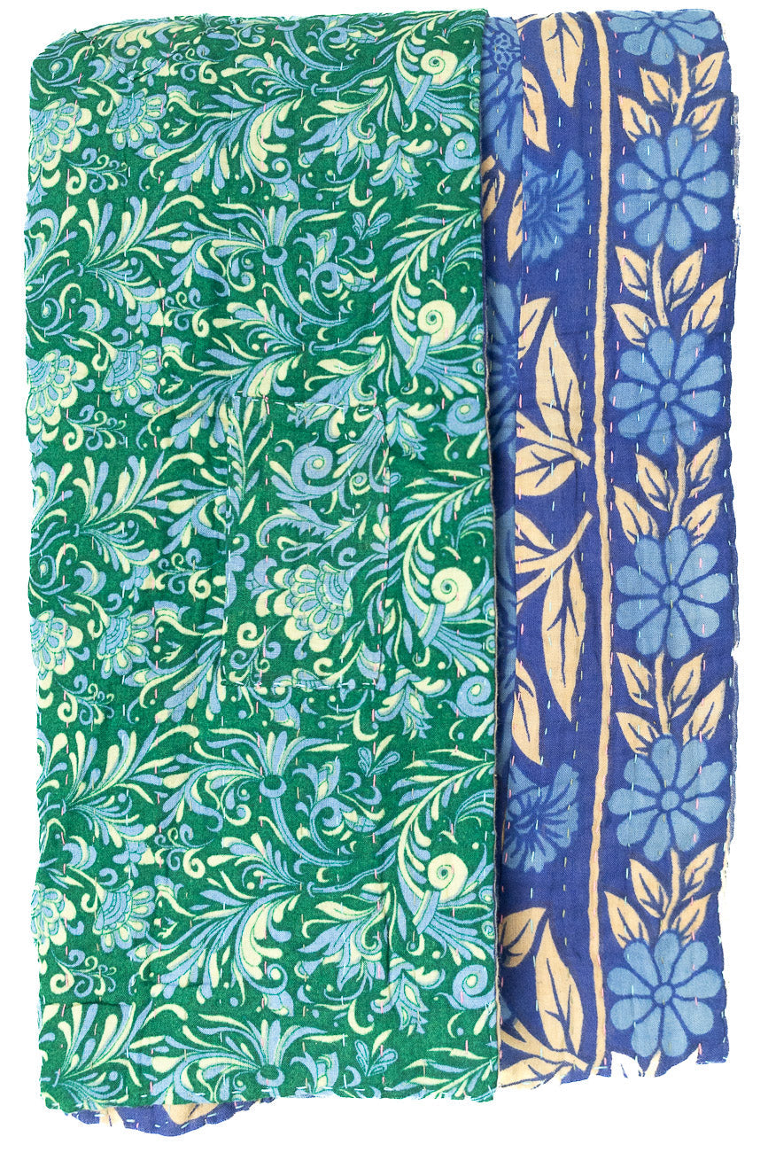 Kantha Throw Bed Quilt