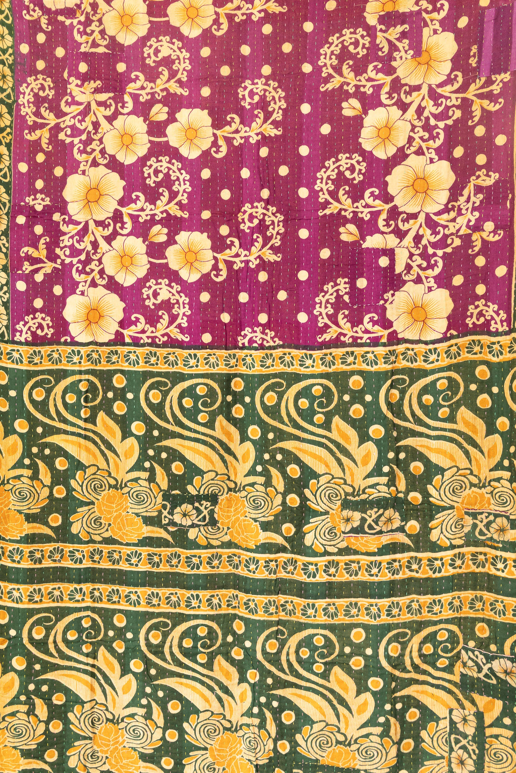Kantha Throw Bed Quilt