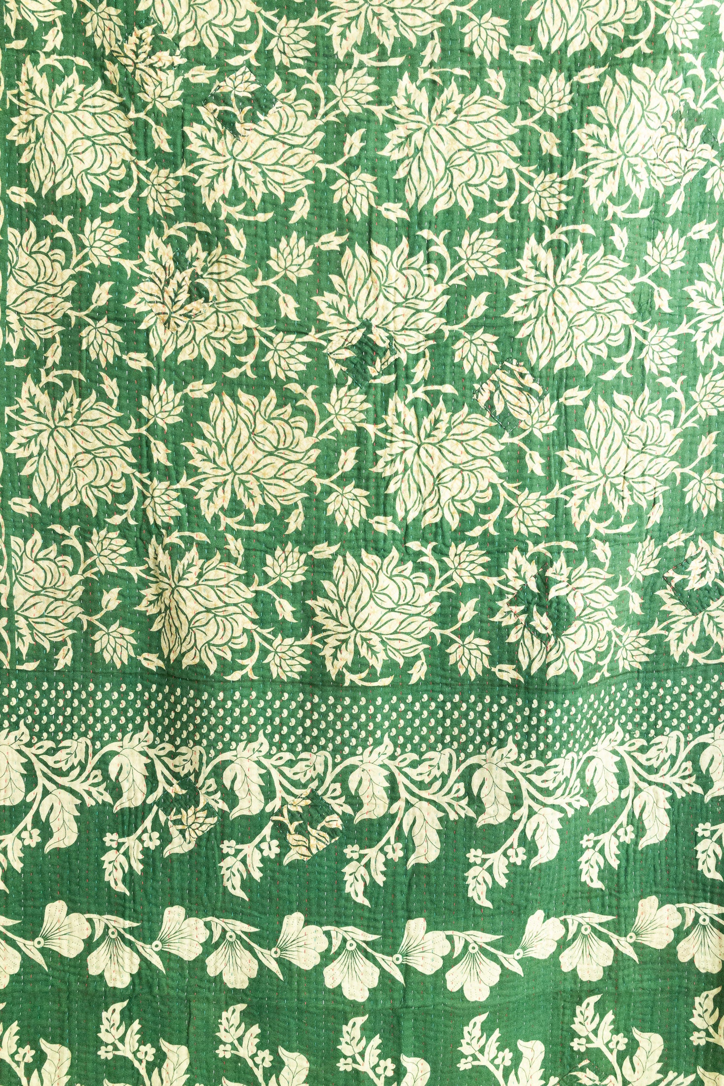 Winterberry Holiday Kantha Blanket