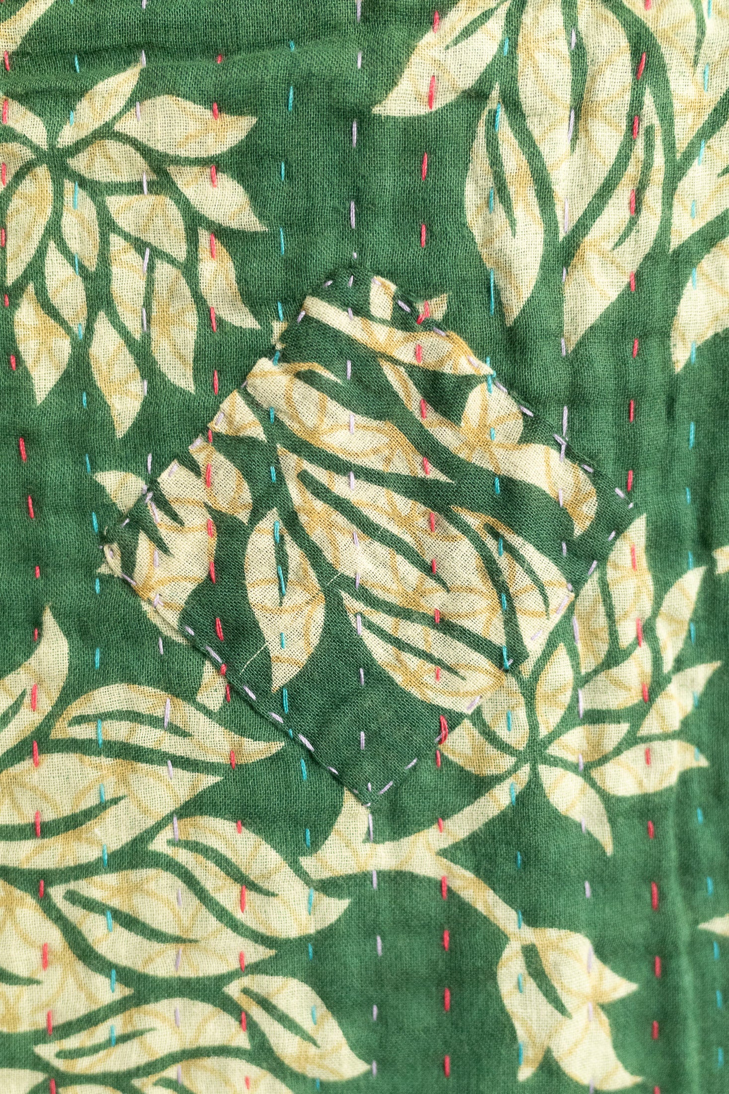 Winterberry Holiday Kantha Blanket