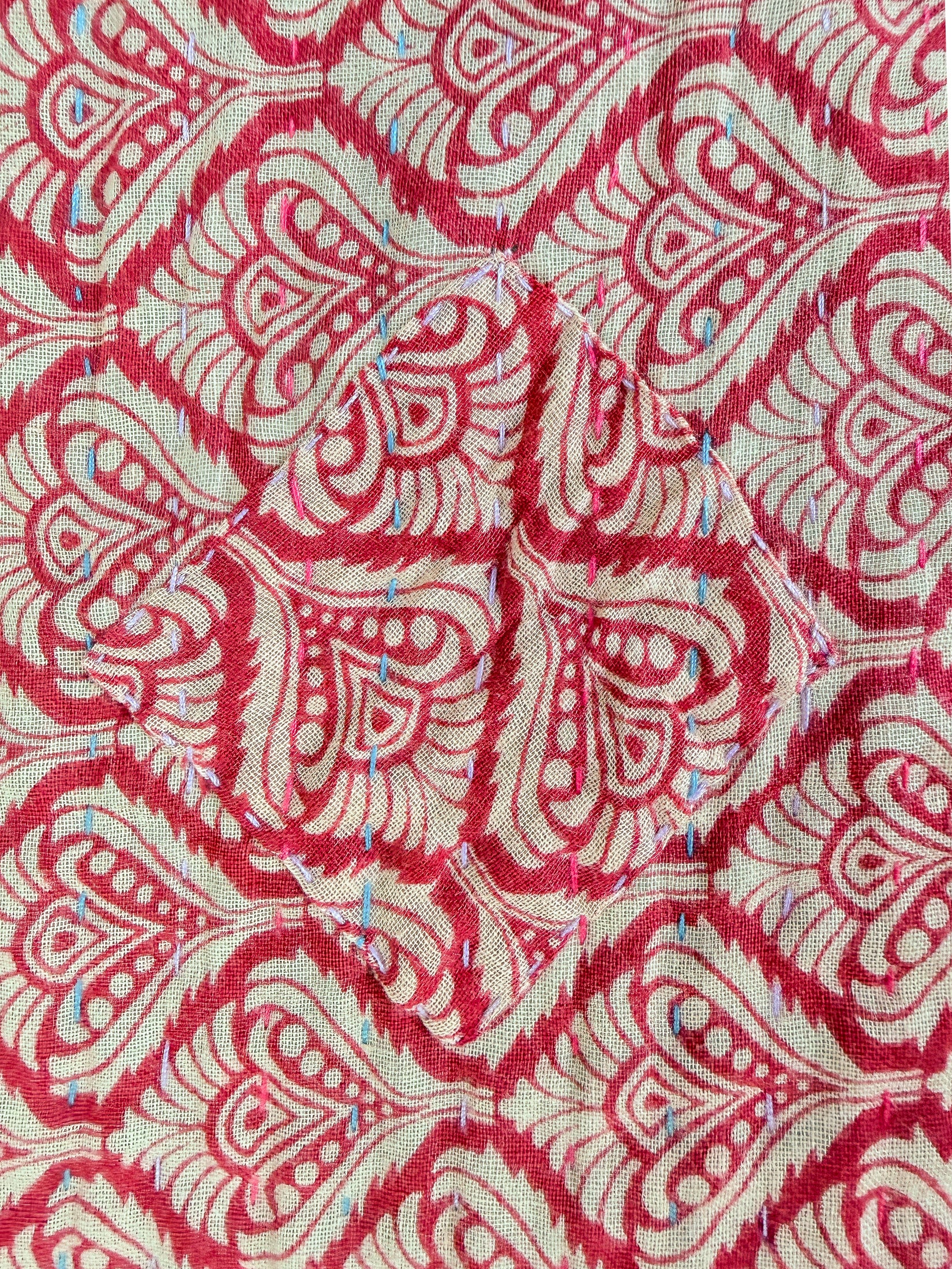 Winterberry Holiday Kantha Blanket