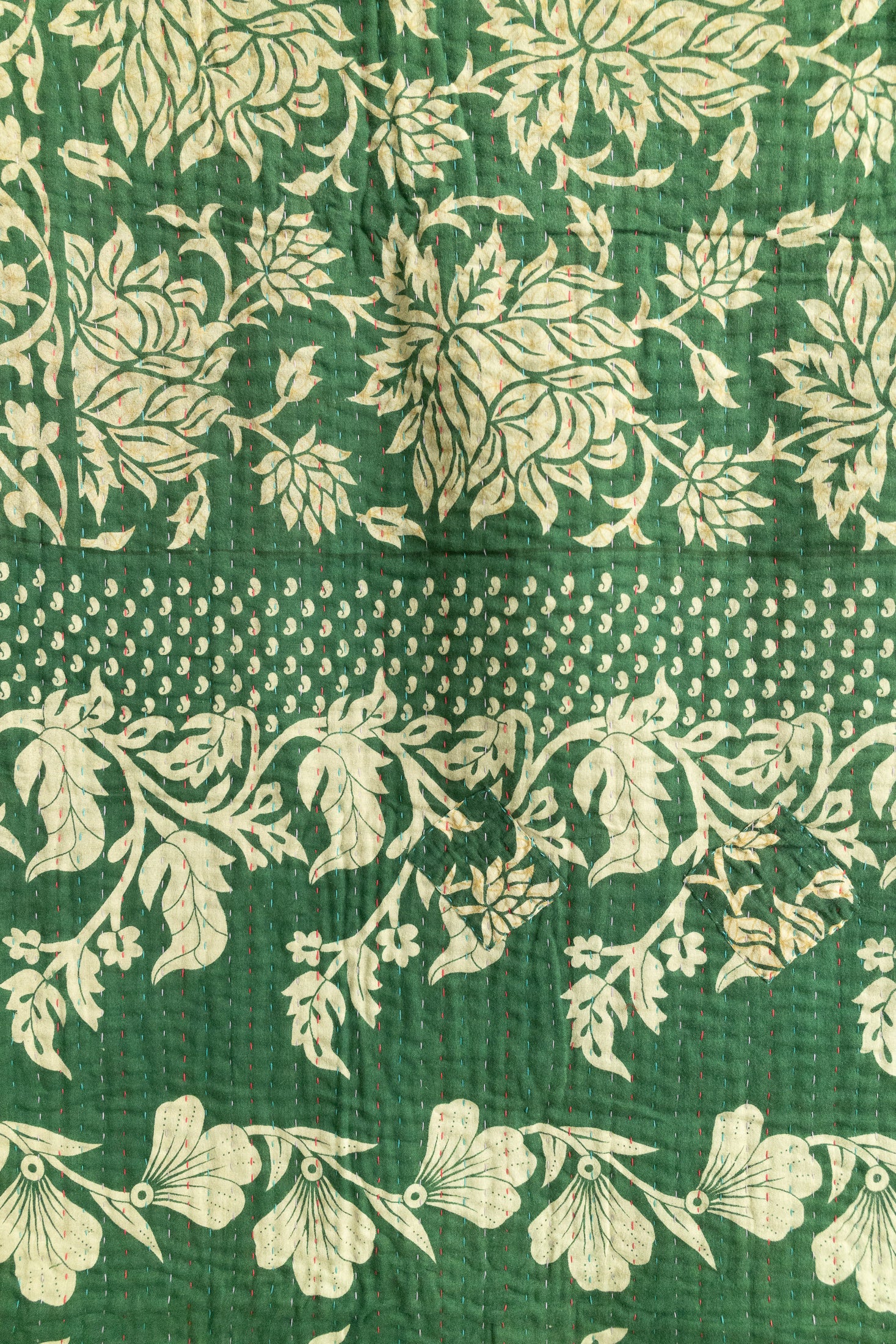 Winterberry Holiday Kantha Blanket