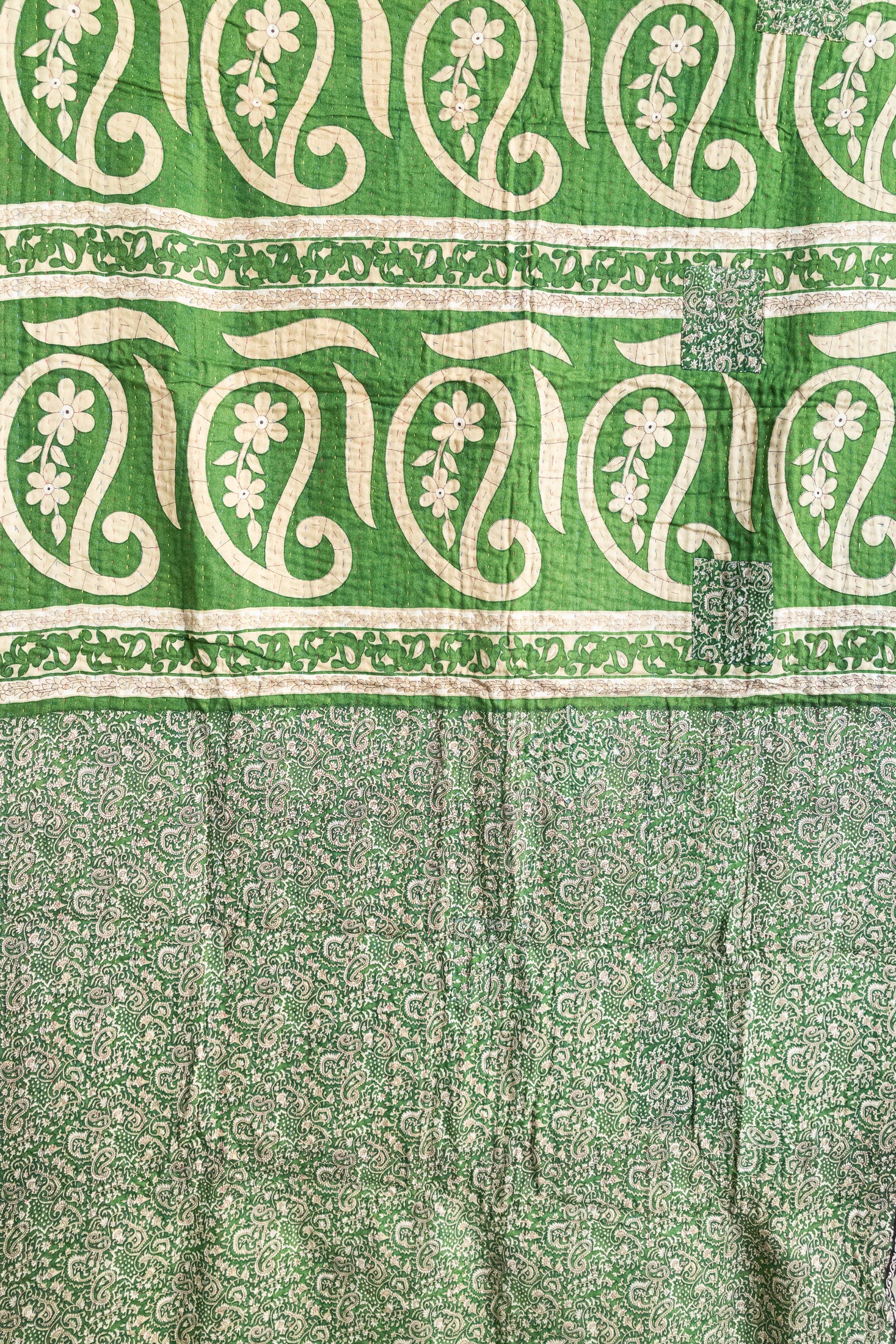 Yuletide Holiday Kantha Blanket
